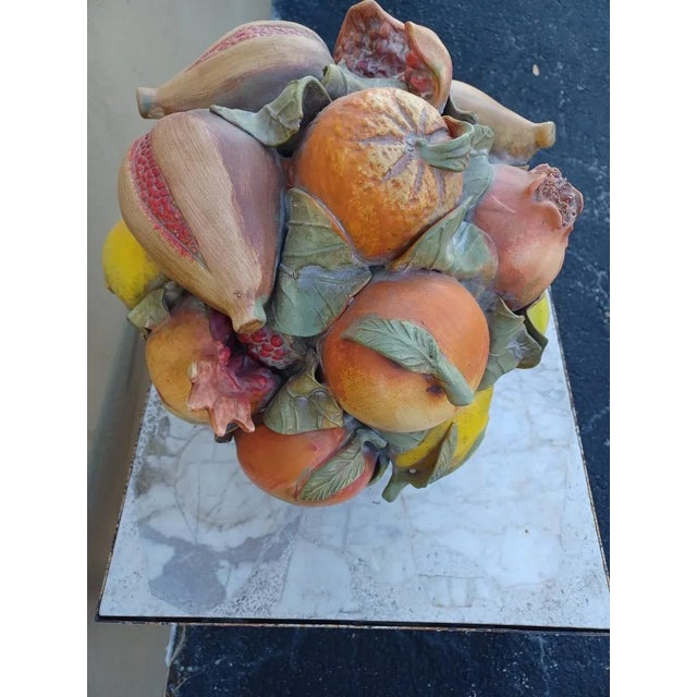 Boho Chic Vintage Ceramic Fruit Compote For Sale - Image 3 of 4