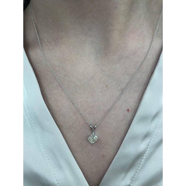 Beautiful classic natural diamond pendant necklace, EGL certified. Simple, modern, and classic. By Alexander Beverly...