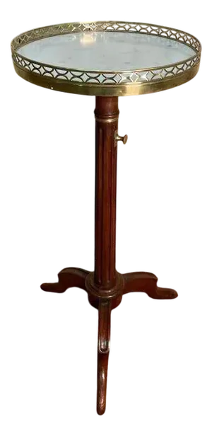 Louis XVI Style Tripod Rack and Pinion Pedestal Table