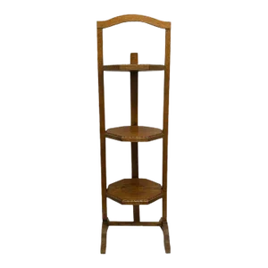 1920s Antique 3 Tier Folding Solid Wood Cake Stand Table Estate Find