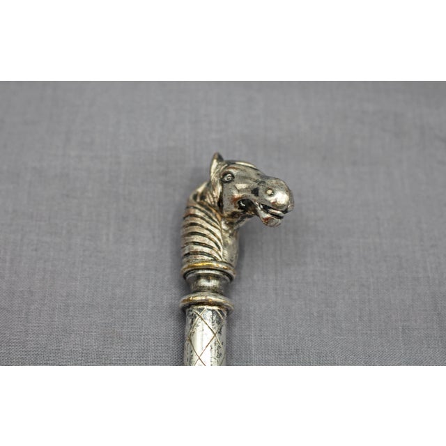 Vintage, Silverplate Horse Racing Punch Ladle For Sale - Image 4 of 7