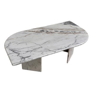 Large Italian Postmodern Sculptural Marble Coffee Table For Sale