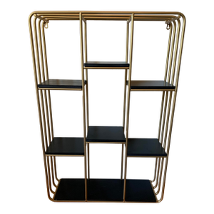 Vintage Art Deco Style Metal Wall Shelf