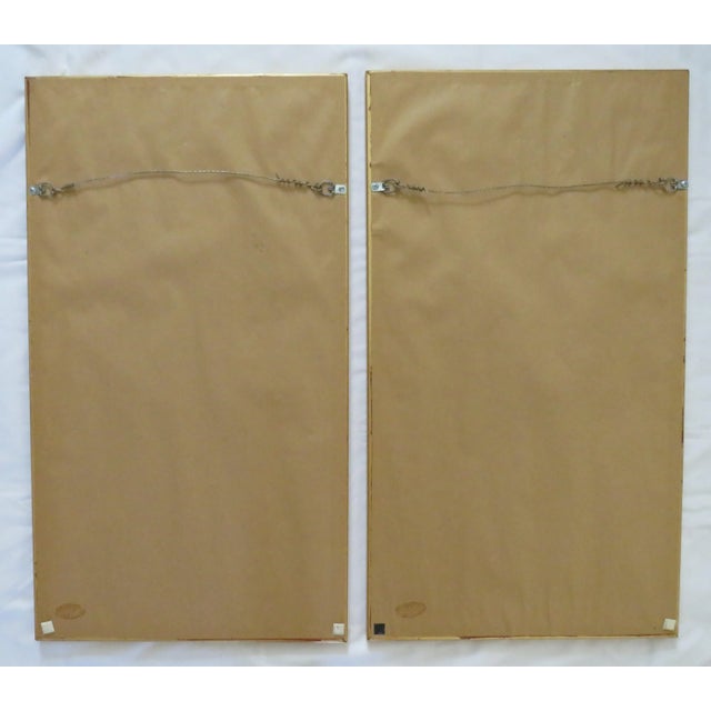 Blue Pair of Antique Chinese Ancestral Portrait Watercolor Paintings Asian Oriental For Sale - Image 8 of 8