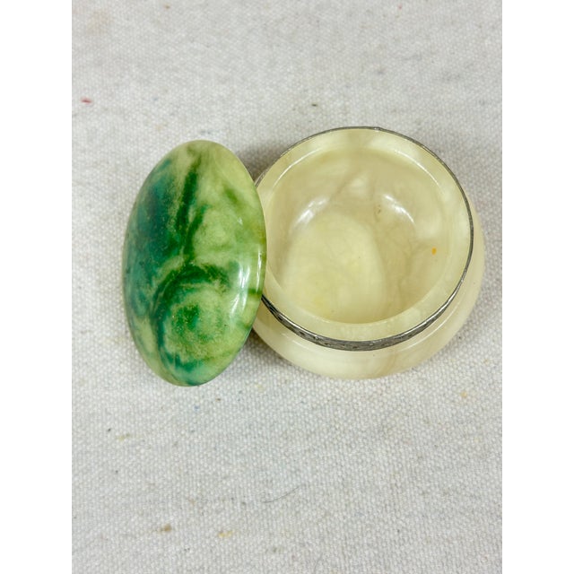 Vintage Alabaster Trinket Box For Sale - Image 4 of 8