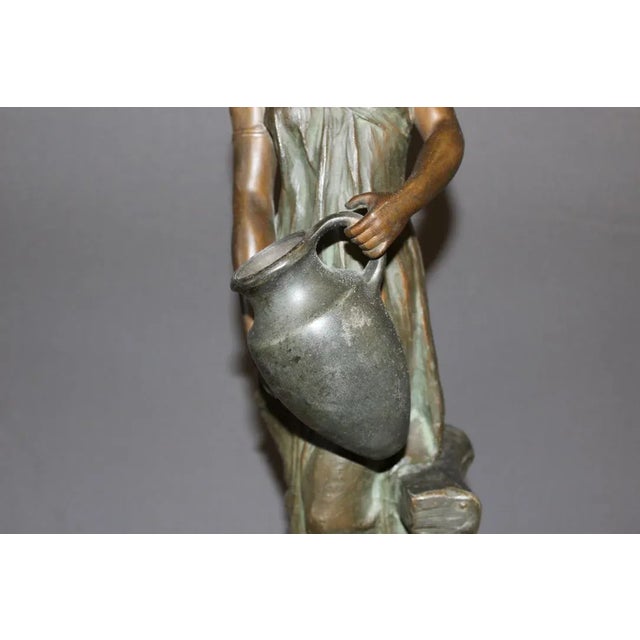 Antique Sculpture of a Woman by Alfred Jean Foretay For Sale - Image 11 of 12