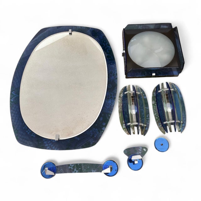 Bathroom Set by by Veca for Fontanarte, 1960s-1970s, Set of 6 For Sale - Image 11 of 11