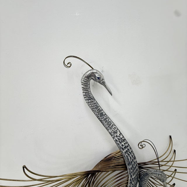 Vintage Peacock Wall Art Sculpture by Curtis Jere, 1970s For Sale - Image 6 of 14