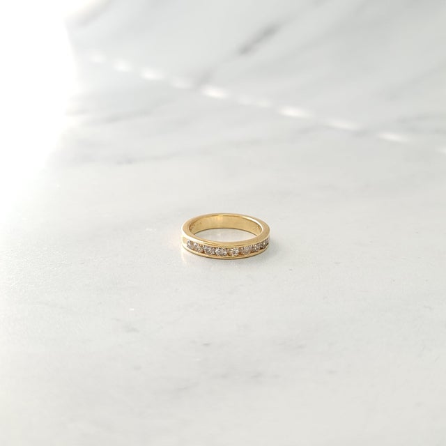 2020s Three Quarter Diamond Wedding Band 3.5MM, Size 3 For Sale - Image 5 of 5