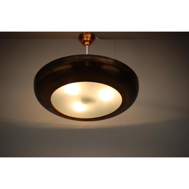 Large Art Deco Copper UFO Pendant, Former Czechoslovakia, 1930s For Sale - Image 12 of 15