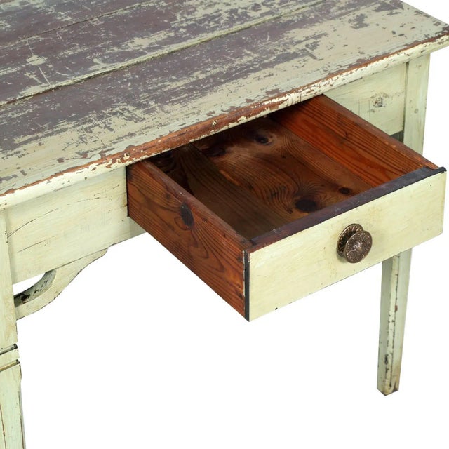 Small 19th-Century Italian Painted Pine Desk For Sale - Image 3 of 6