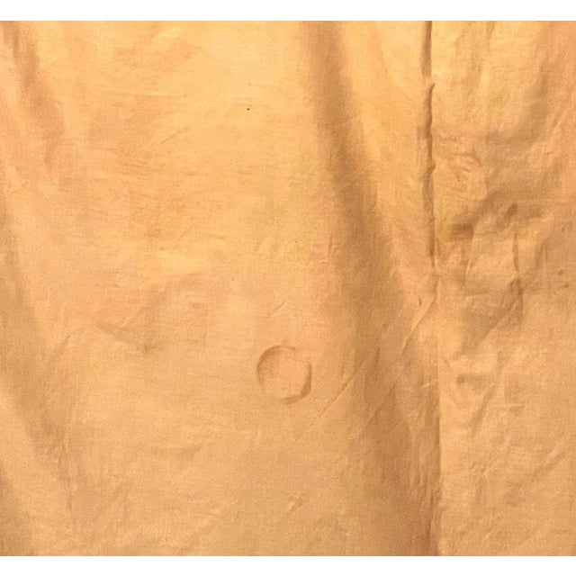 Victorian Victorian Silk Damask Piano Scarf With Cut Velvet Flowers & Fringe Trim For Sale - Image 3 of 8