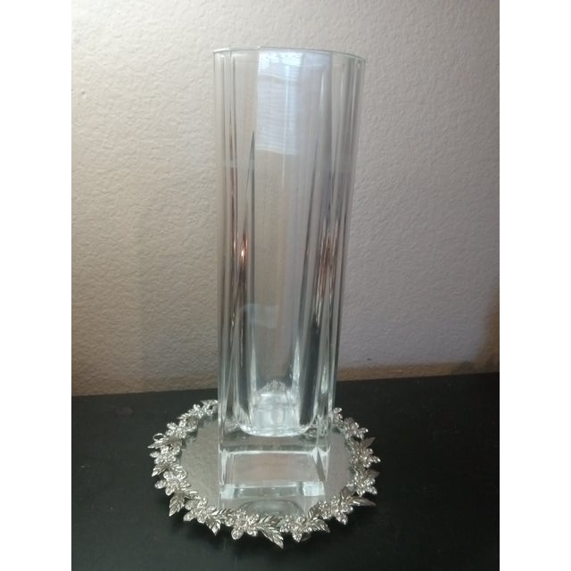 Glass Gorgeous Signed Orrefors Sweden Column Vase For Sale - Image 7 of 7