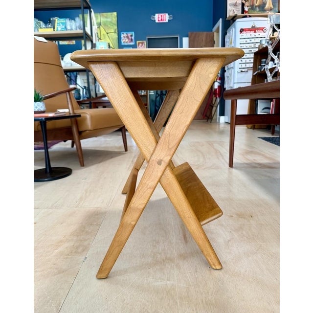 Beige Rare Heywood Wakefield Magazine/End Table For Sale - Image 8 of 11