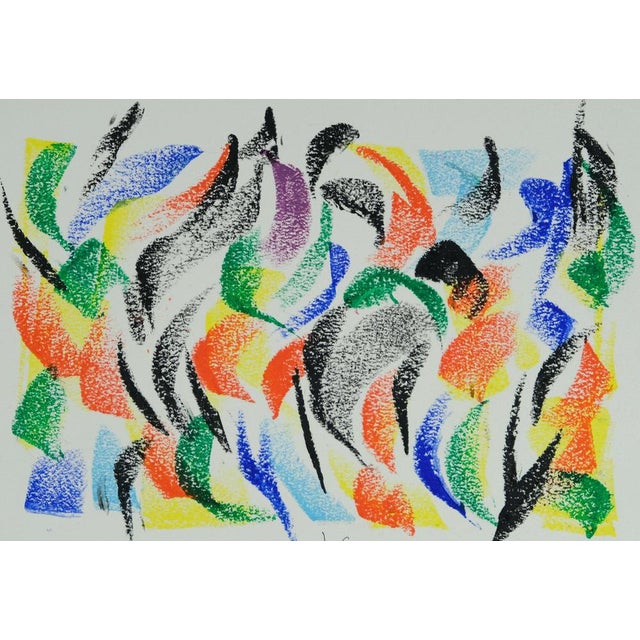Françoise GALLE (1940) Abstract Dance Colored pastel Signed in felt-tip pen by the artist On heavy paper, 32 x 24 cm...