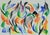 Françoise GALLE (1940) Abstract Dance Colored pastel Signed in felt-tip pen by the artist On heavy paper, 32 x 24 cm...