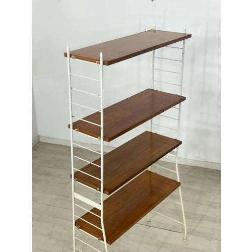 Brown Mid-Century String Wall Shelf For Sale - Image 8 of 9