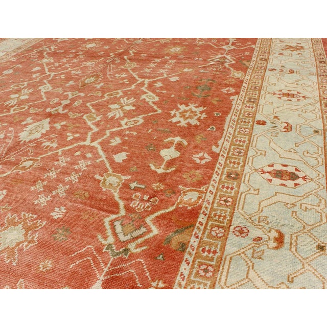 2000 - 2009 Turkish Oushak Rug With Angora Wool by Keivan Woven Arts 9'10 X 12'10 For Sale - Image 5 of 13