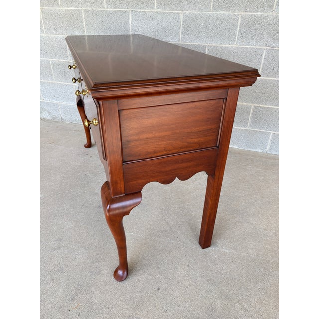 Late 20th Century Henkel Harris Cherry Georgian Style 2 Drawer Huntboard For Sale - Image 5 of 14