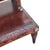 1920s Mahogany Leather Top Sofa End Table Brass Column Lion Pull Carved For Sale - Image 12 of 16