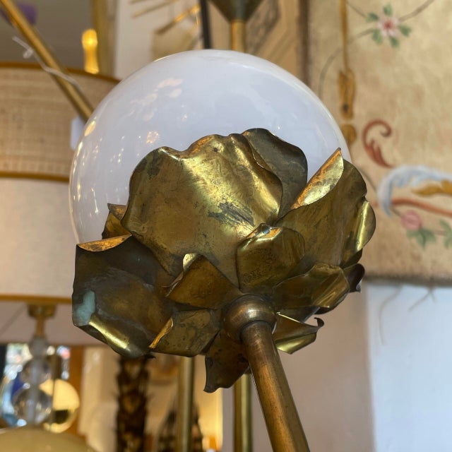 Table Lamp with Luminous Spheres in style of Maison Jansen, 1970s For Sale - Image 3 of 5