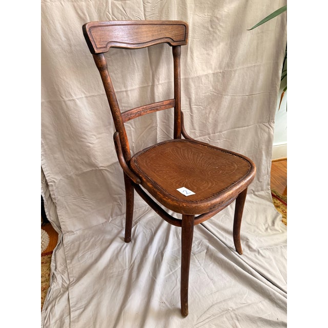 Vintage 1930s Thonet Bentwood Bistro Chairs - Set of Four For Sale - Image 4 of 17