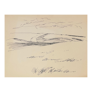 1960s Neil Metzler Walla Walla Washington Landscape Drawing