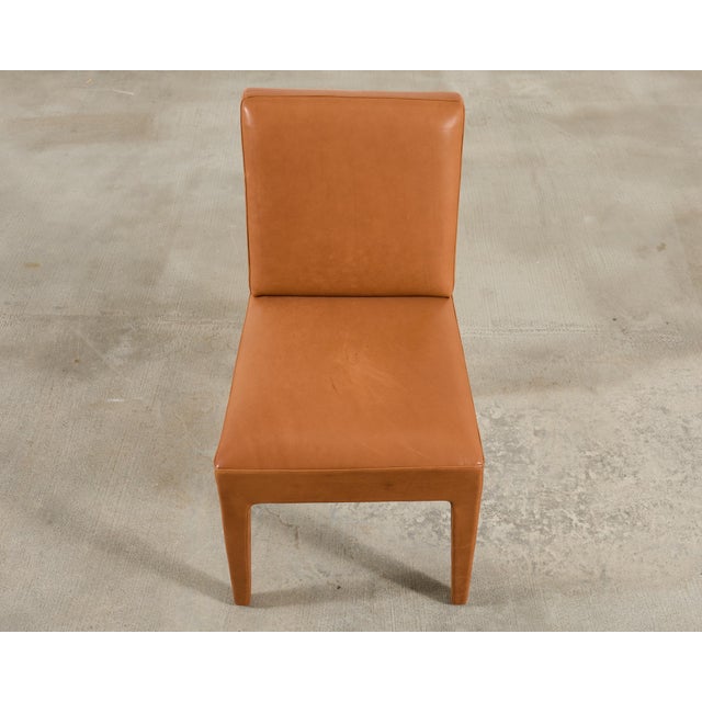 2000 - 2009 Ralph Lauren Italian Leather Mahogany Dalton Dining Chair For Sale - Image 5 of 17