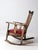 Antique Wooden Rocking Chair With Red Upholstered Seat For Sale - Image 10 of 16