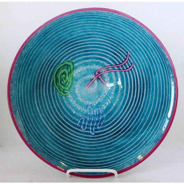 Kerry Feldman Art Glass Shallow Centerpiece Chairish