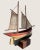 Antique Hand-Carved Wooden Ship Model With Linen Sails, Folk Art For Sale - Image 9 of 13