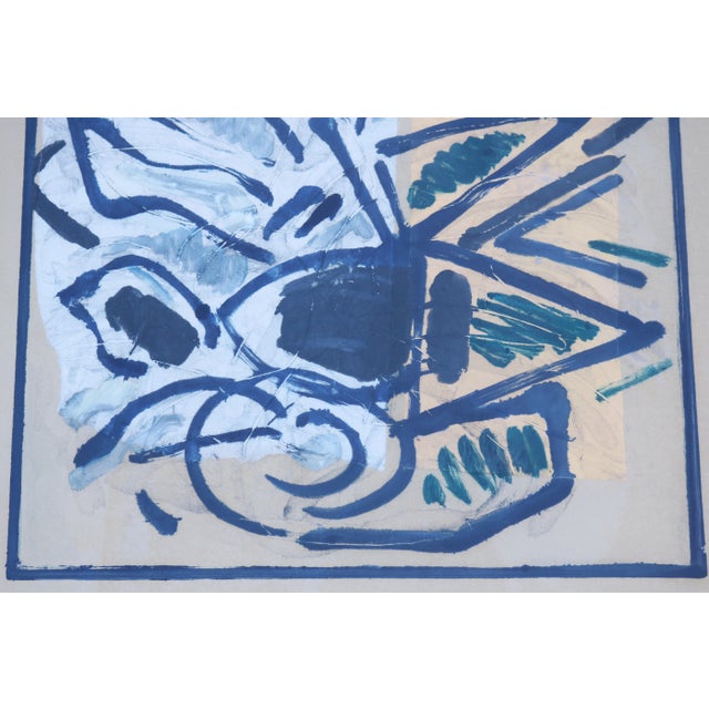 1986 Lucio Pozzi Nice Abstract Expressionism Monotype Artwork One-of-a-Kind For Sale - Image 12 of 18