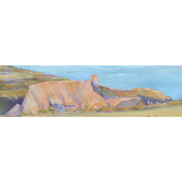 Early 20th Century "Home on the Coast Brittany, France" Expressionist Style Landscape Oil Painting For Sale - Image 4 of 5