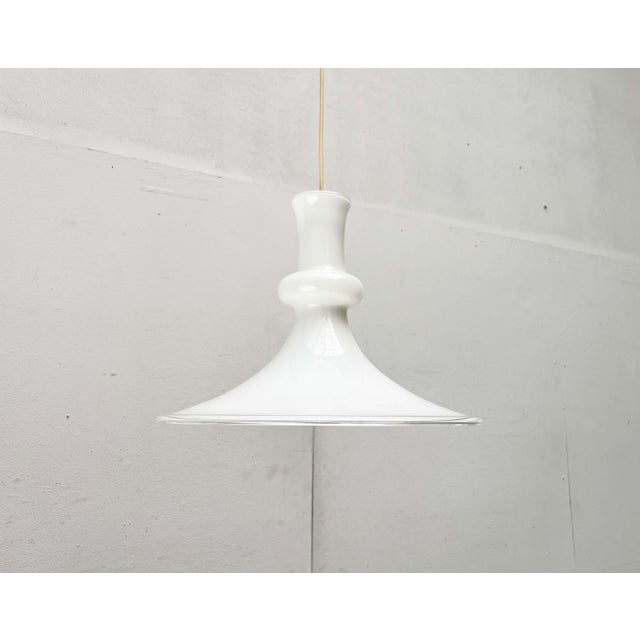 Royal Copenhagen Vintage Danish Etude Glass Pendant Lamp by Michael Bang for Royal Copenhagen, Holmegaard, 1970s For Sale - Image 4 of 18