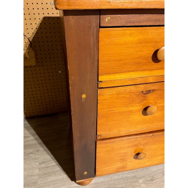 Chestnut Antique Pine Three Drawer Dresser For Sale - Image 8 of 16