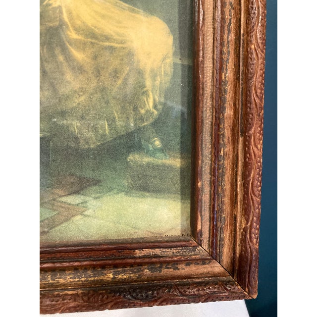 Antique Mohr Framed Triptych Domestic Scene Print For Sale - Image 9 of 10