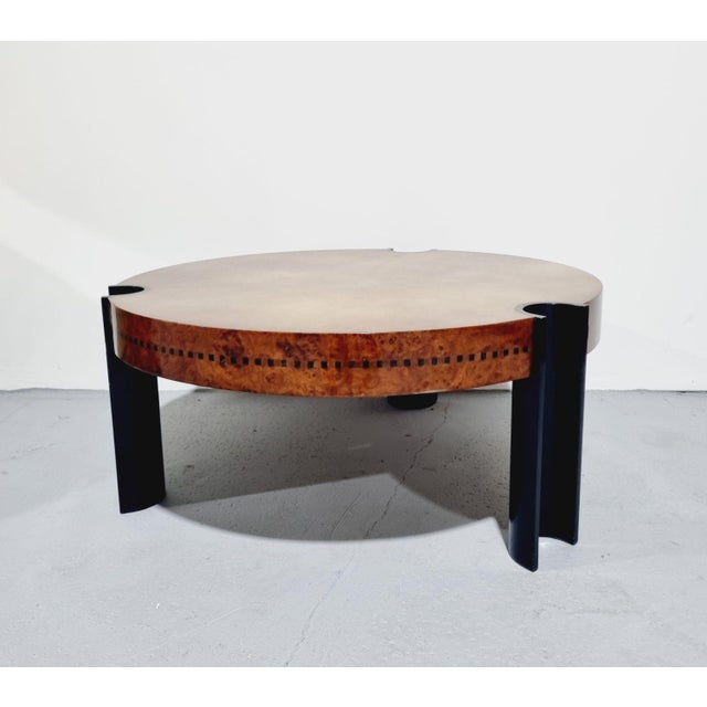 Art deco style coffee table from the 1940s. Designed and manufactured in France. A beautiful example of the art deco...