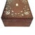 Wood Late 19th Century Rose Wood Box With Inlaid Mother of Pearl Floral Motive on a Mahogany Handmade Four Leg Stand For Sale - Image 7 of 13