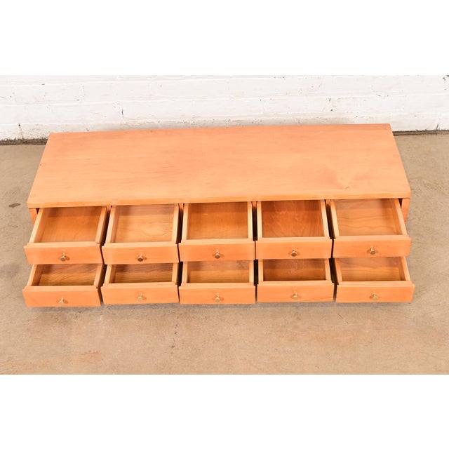 Wood Paul McCobb Planner Group Solid Birch Ten-Drawer Jewelry Chest, Newly Refinished For Sale - Image 7 of 11