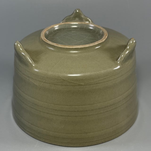 Vintage‑Style Chinese Longquan Celadon Tripod Censer For Sale - Image 4 of 8