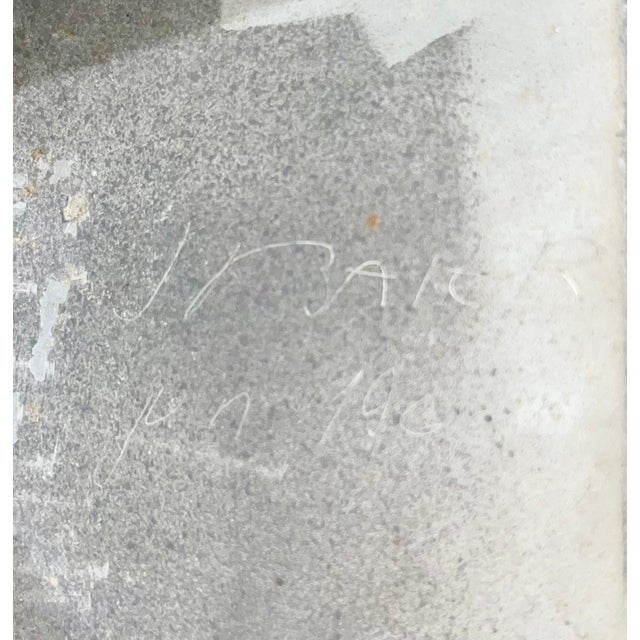 Jean Baier, 1960s Swiss Postwar Contemporary Geometric Abstract Painting on Metal Jean Baier, 1960 For Sale In Miami - Image 6 of 9