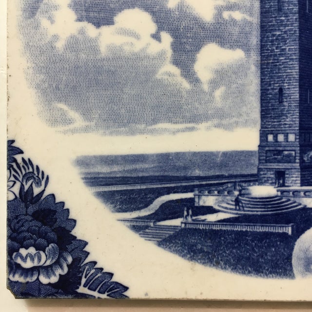 Wedgwood Delft Tile: The Pilgrim Memorial - 1899 For Sale In Baltimore - Image 6 of 10