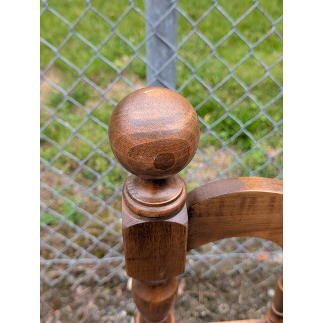 Mid-Century Modern Vintage Twin Size Maple Cannonball Bed Frame - A Pair For Sale - Image 3 of 11