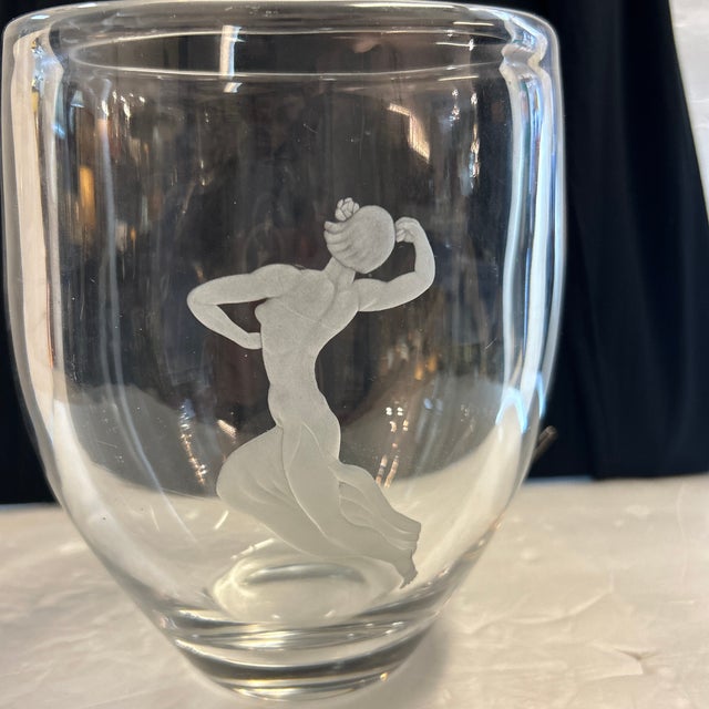 Glass Orrefors Crystal Vase Signed and Numbered For Sale - Image 7 of 9