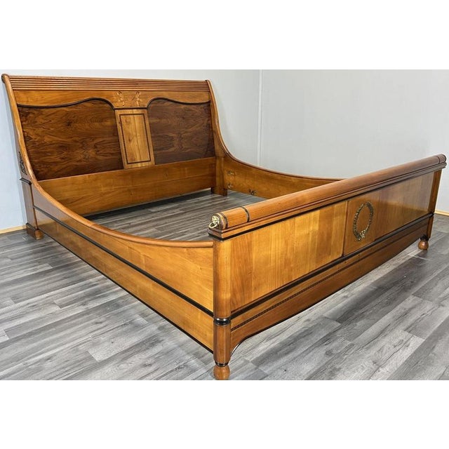 Vintage French Walnut King Size Bed Frame For Sale - Image 17 of 17
