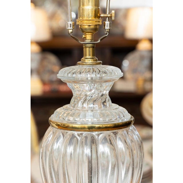 Pair of French Glass Table Lamps For Sale - Image 4 of 7