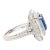 2000 - 2009 Gia Certified 6 Carat Emerald Cut No Heat Burma Blue Sapphire & Diamond Ring For Sale - Image 5 of 11