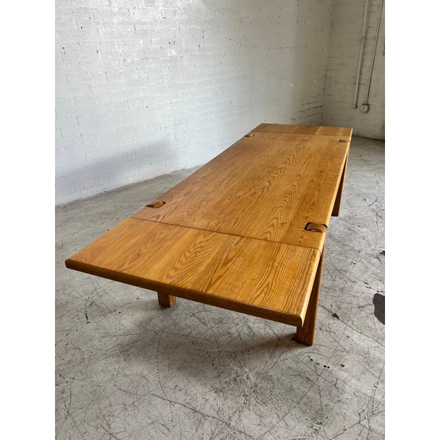 Vintage Studio Craft Large Oak Dining Table For Sale - Image 4 of 6