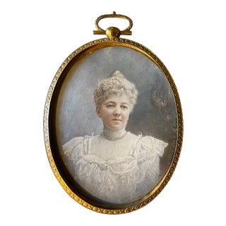 Antique Fausta Guastalla Portrait Miniature of a Lady For Sale