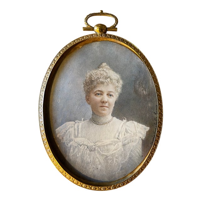 Antique Fausta Guastalla Portrait Miniature of a Lady For Sale